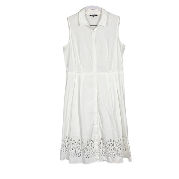 Lafayette 148 New York Dresses & Skirts - Lafayette 148 New York White Sleeveless Eyelet Dress